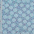 Ткани для римских штор - Декоративная ткань Луна цветы фон голубой