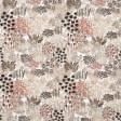 Тканини для римських штор - Декоративна тканина Флора акварель терракот, коричневий, бежевий