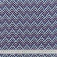 Тканини портьєрні тканини - Жакард Віллі зигзаг синій, красний, молочний