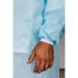 Ткани защитные костюмы - Халат медицинский одноразовый на кнопках SMS (сшивной) М