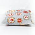 Ткани наволочки на декоративные  подушки - Чехол  на подушку новогодний Игрушки, фон серый 45х45см (173576)