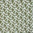 Ткани для декора - Новогодняя ткань лонета Мегис зеленый