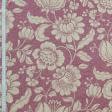 Ткани для декора - Декоративная ткань Саймул Бакстон цветы большие фон темно фрезовый