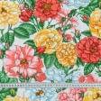 Ткани horeca - Ткань скатертная рогожка цветы