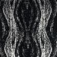 Ткани для мебели - Велюр жаккард Дакар волна черный, св.серый