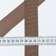 Ткани фурнитура для декора - Репсовая лента Грогрен  коричневая 31 мм