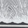 Ткани фиранка - Гардинное полотно / гипюр Бабочки на лугу молочный (2-х сторонний фестон)