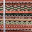 Ткани для декора - Гобелен  Орнамент-114 цвет зеленый,красный,черный,св.желтый
