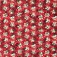 Ткани для скрапбукинга - Новогодняя ткань лонета Шарики фон бордо