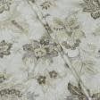 Ткани для декора - Декоративная ткань Файдиас цветы беж-коричневый