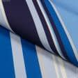 Ткани для римских штор - Дралон Доностия /DONOSTI полоса синий, голубой, белый