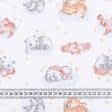 Ткани для детской одежды - Фланель детская белоземельная спящие зверушки