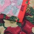 Ткани для декора - Салфетка Новогодняя, рождественник, фон красный 45х45 см (153668)