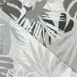 Ткани для декора - Декоративная ткань лонета Листья серый, бежевый
