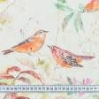 Ткани для декора - Декоративная ткань Нильс птички крем, оранжевый