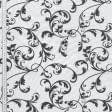 Ткани для римских штор - Жаккард Кличи вязь черный,молочный