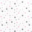 Ткани для сорочек и пижам - Ситец-67 ТКЧ звезды серо-розовые