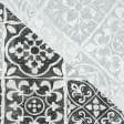 Ткани для слюнявчиков - Ткань с акриловой пропиткой Маракеш серый, черный