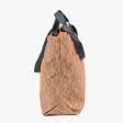 Ткани сумка шоппер - Сумка шоппер дайнис /лист/беж.ярко оранжевый 50х50 см