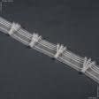 Ткани фурнитура для декора - Тесьма шторная Куриная лапка прозрачная КС-1:2 50мм±0.5мм/50м