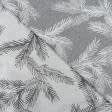 Ткани жаккард - Жаккард Ларицио ветки т.серый, люрекс серебро