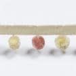Ткани фурнитура для декора - Тесьма репсовая с помпонами Ирма цвет кремовый, розовый 20 мм