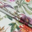 Ткани для декора - Декоративный сатин Пусс цветы мультиколор