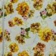 Тканини для скрапбукінга - Декоративна тканина Адель квіти великі помаранчеві