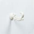 Ткани для декора - Крючок пластиковый Веточка цвет бело-молочный 50 мм