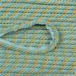 Ткани фурнитура для декора - Шнур окантовочный глянцевый цвет бирюза, золото, голубой d =9 мм
