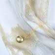Ткани фурнитура для декора - Магнитный подхват Круг на тесьме мокрое золото 35мм.