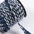 Тканини фурнітура для декора - Шнур окантувальний Корді колір біло-синій 6 мм