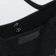 Ткани сумка шоппер - Сумка с шнура Knot Bag средняя черная  М