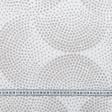 Ткани для рукоделия - Тюль вуаль Горошки бежевые фон молочный с утяжелителем СТОК
