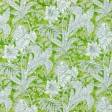 Ткани для декора - Декоративная ткань лонета Парк листья фон ярко зеленый