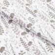 Тканини для сорочок і піжам - Фланель ТКЧ набивна цвітіння трав колір ліловий
