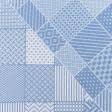 Ткани для римских штор - Скатертная ткань жаккард Джанас  т.голубой СТОК
