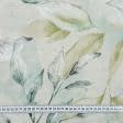 Ткани для декора - Декоративная ткань Седрик листья зеленый