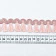 Ткани для одежды - Бахрома кисточки Кира блеск  бархатная роза 30 мм (25м)
