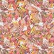 Ткани для римских штор - Декоративная ткань Листья цвет терракот