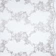 Ткани для декора - Тюль вышивка Ангелина св.сірий с фестоном