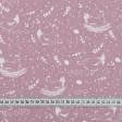 Ткани для столового белья - Полупанама ТКЧ набивная куры цвет лиловый