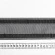 Ткани для декора - Тесьма шторная прозрачная черная 75мм/50м 2 ряда петель