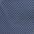 Ткани для скрапбукинга - Декоративная ткань Севилла горох т. синий