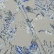 Ткани для декора - Декоративная ткань Фиона цветы синий