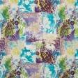 Ткани для декора - Декоративная ткань панама Соок фиолет,голубой,зеленый