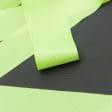 Ткани фурнитура для декора - Репсовая лента Грогрен  цвет ультра салатовый 41 мм