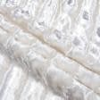 Ткани свадебная ткань - Мех полоска белый