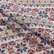 Ткани для декора - Гобелен  Скандинавия-1 цвет синий, бордовый, оливка