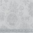Ткани для римских штор - Жаккард новогодний Картинки люрекс цвет серебро